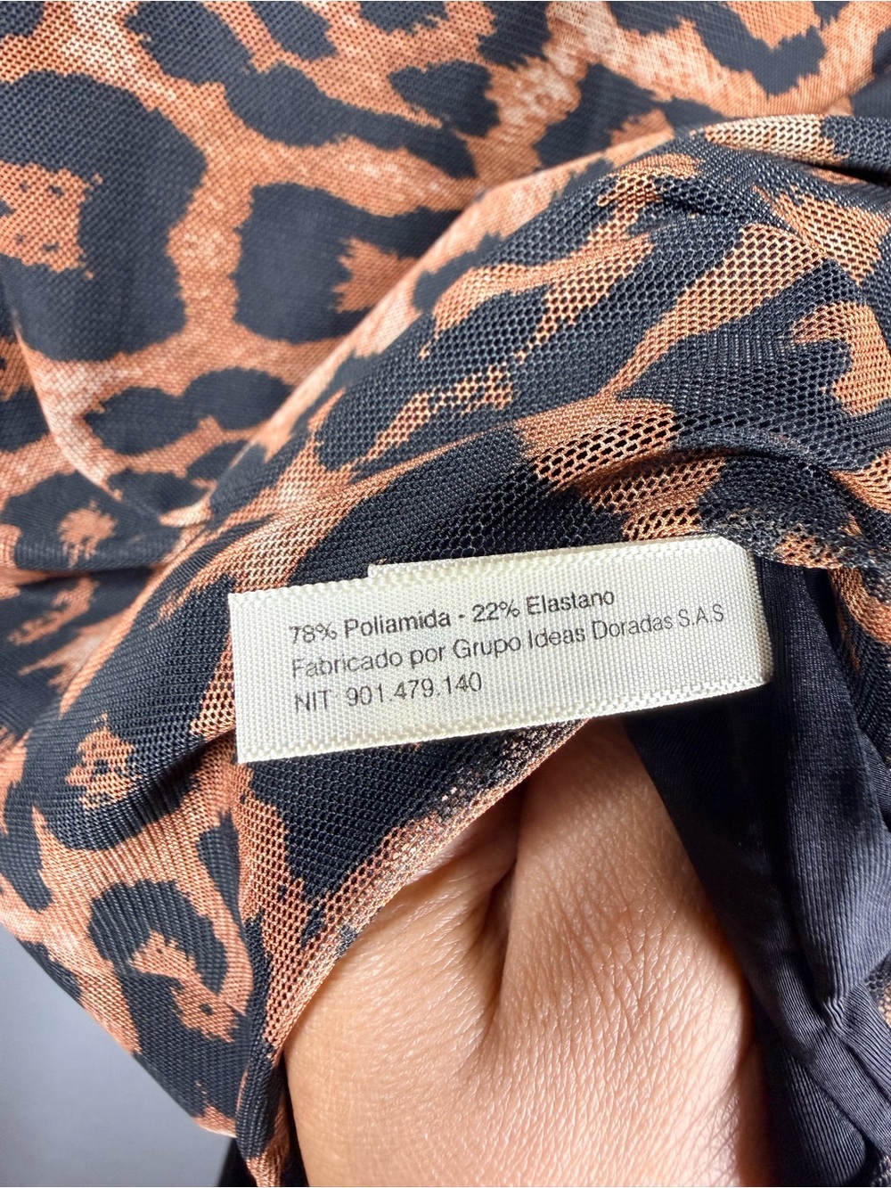 Brashali Leopard-Print Long Sleeve Bodysuit - Brown, Black - Picture 4 of 6